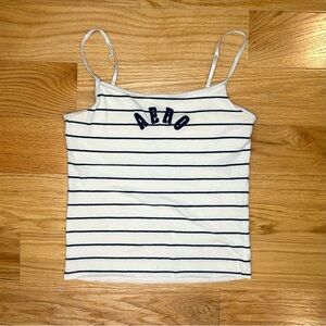 striped embroidered aeropostale cami